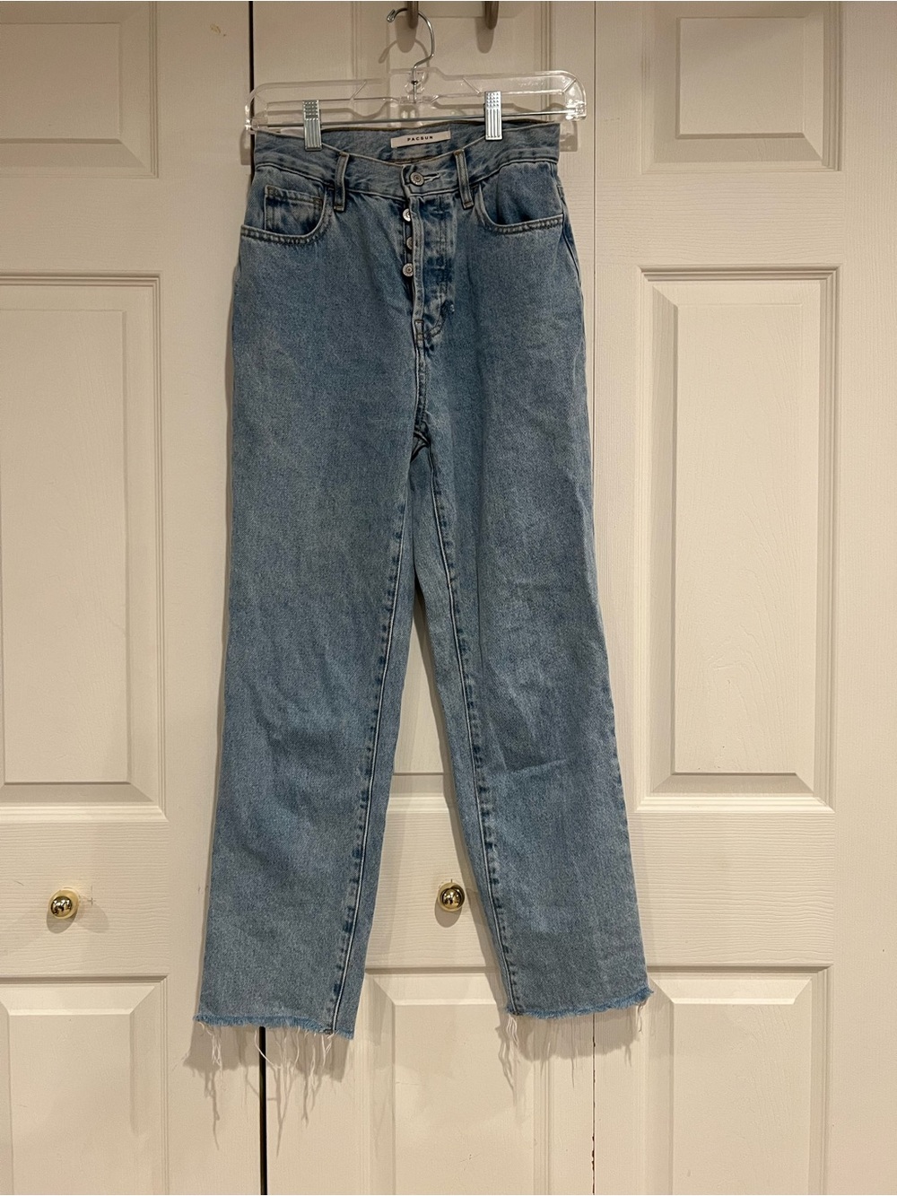PacSun Light Blue High-Waist Straight Leg Jeans